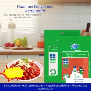 Egyszer használatos textil terítő, testreszabható minta, logónyomás, vastagság 0.07
