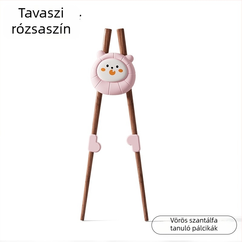 Gyerekeknek szánt tanuló evőpálcikák – Shield daddy, 1 készlet, tömör fa, 6 hónapos kortól