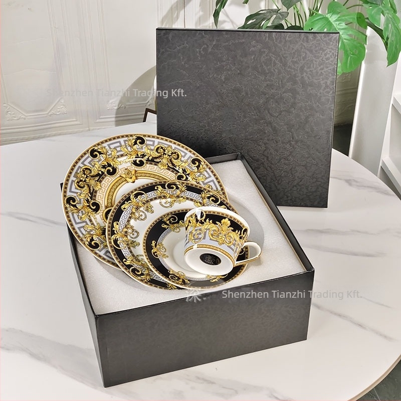 Csont porcelán étkészlet, Európai stílus, könnyed luxus retro, kézzel készített, testreszabható