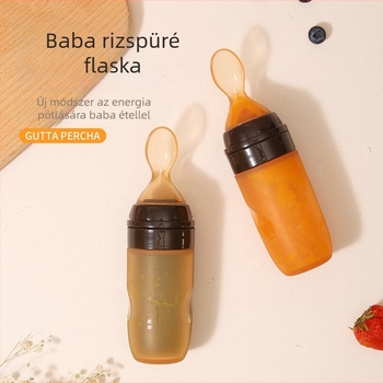 Szilikon etetőkanál baba – nyomható kivitel, 6 hónapos kortól, 1 db, egyszerű stílus