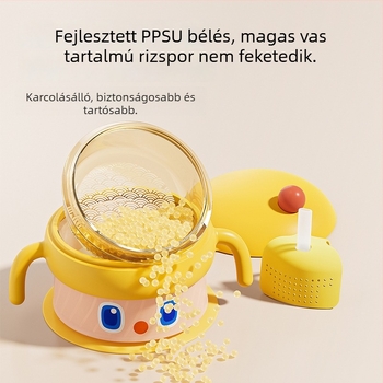 Ecoplus PPSU gyerek ételtál, vízzel töltött, hőmérséklet-szabályozó, 6 hónaposnál idősebb babáknak, rajzfilm stílus