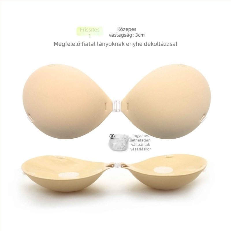 Nylonból készült tömörített push-up melltartó betétek, mangó formájú mellbimbók, lélegző, láthatatlan, fényes, esküvői ruhákhoz