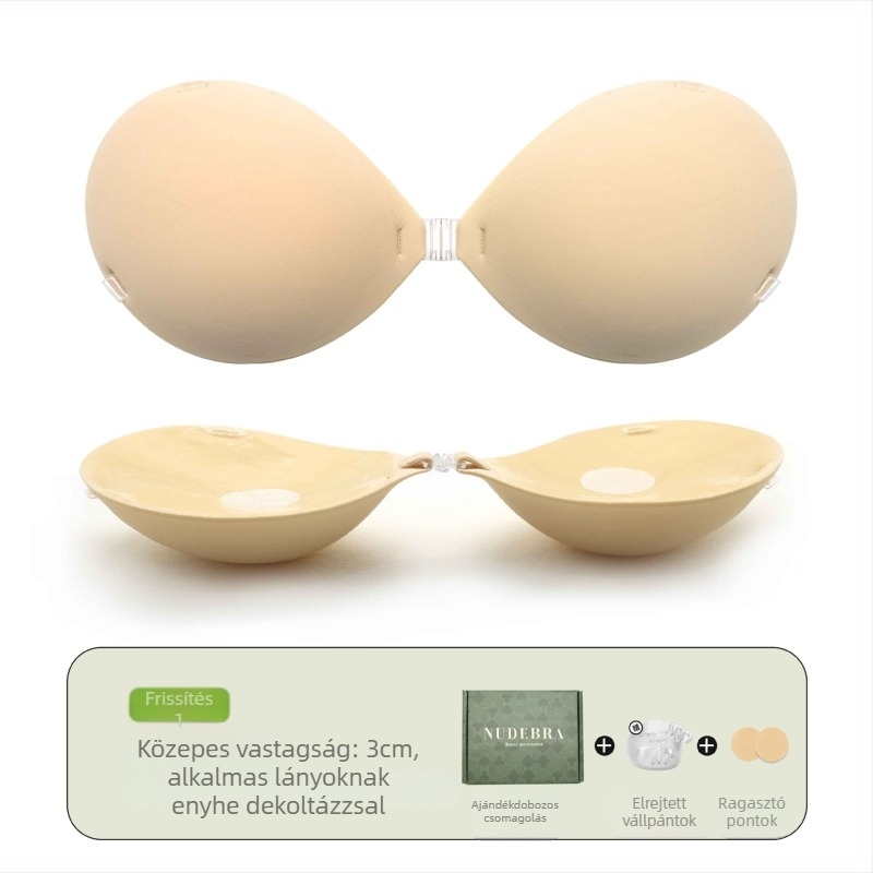 Nylonból készült tömörített push-up melltartó betétek, mangó formájú mellbimbók, lélegző, láthatatlan, fényes, esküvői ruhákhoz