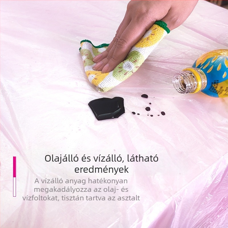 Otthoni PE műanyag asztalterítő, egyszer használatos, piros, bulikhoz és esküvőkhöz, olajálló