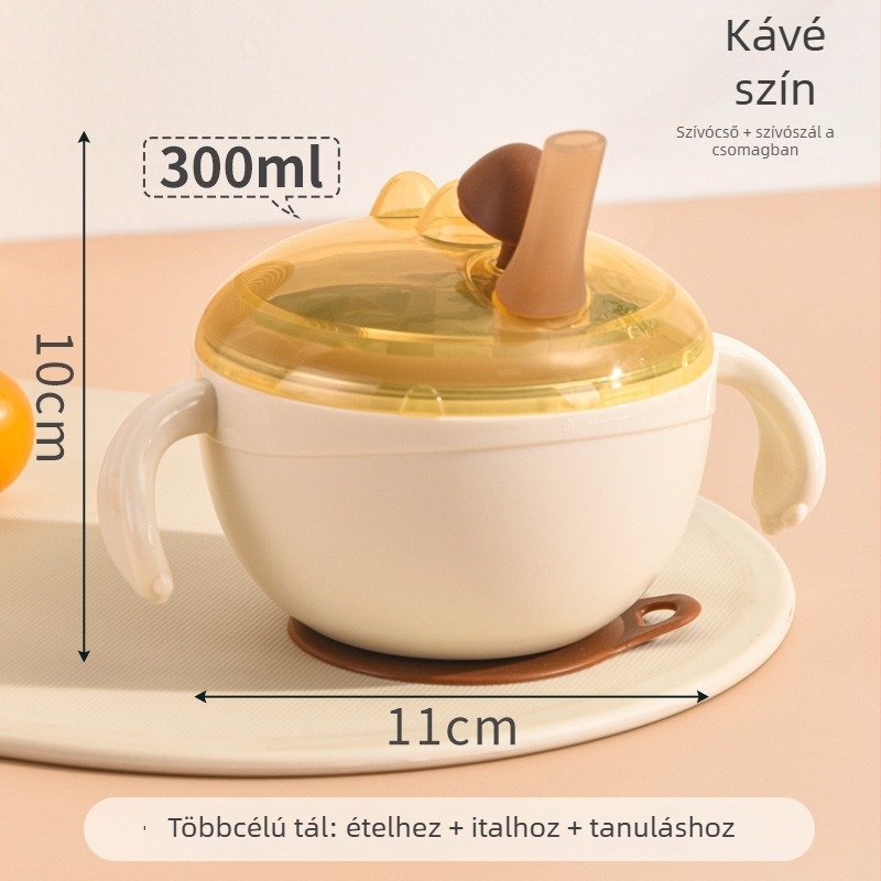 Nora baby etető tál 316-os rozsdamentes acélból, leválasztható fogantyúval, 6 hónapos kortól