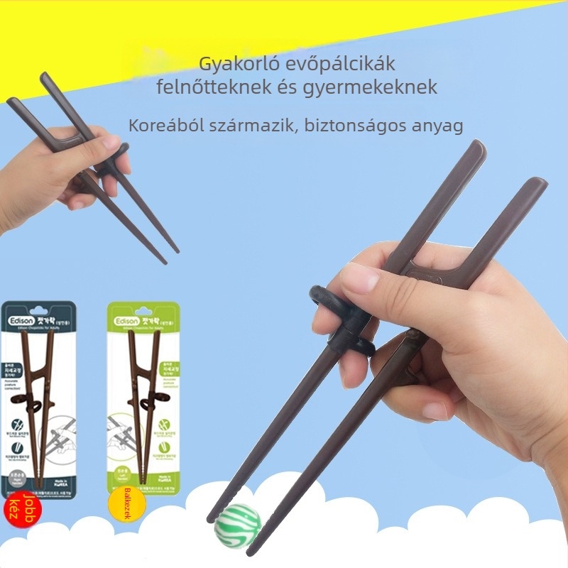 Tanuló Evőpálcikák – Képző készlet bal- és jobbkezeseknek, ABS anyag, 2+ évesek, 1 készlet, Modern minimalista stílus