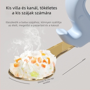 Jie Ming babakezdő evőeszköz készlet: kanál és villa, PP anyagból, 12 hónapos kortól, 1 készlet, Jie Ming