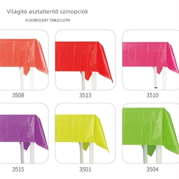 Cedar Fluoreszcens Disco Asztalterítő – PET + alumínium fólia, világító parti dekoráció asztalhoz, rendezvény rekvizit