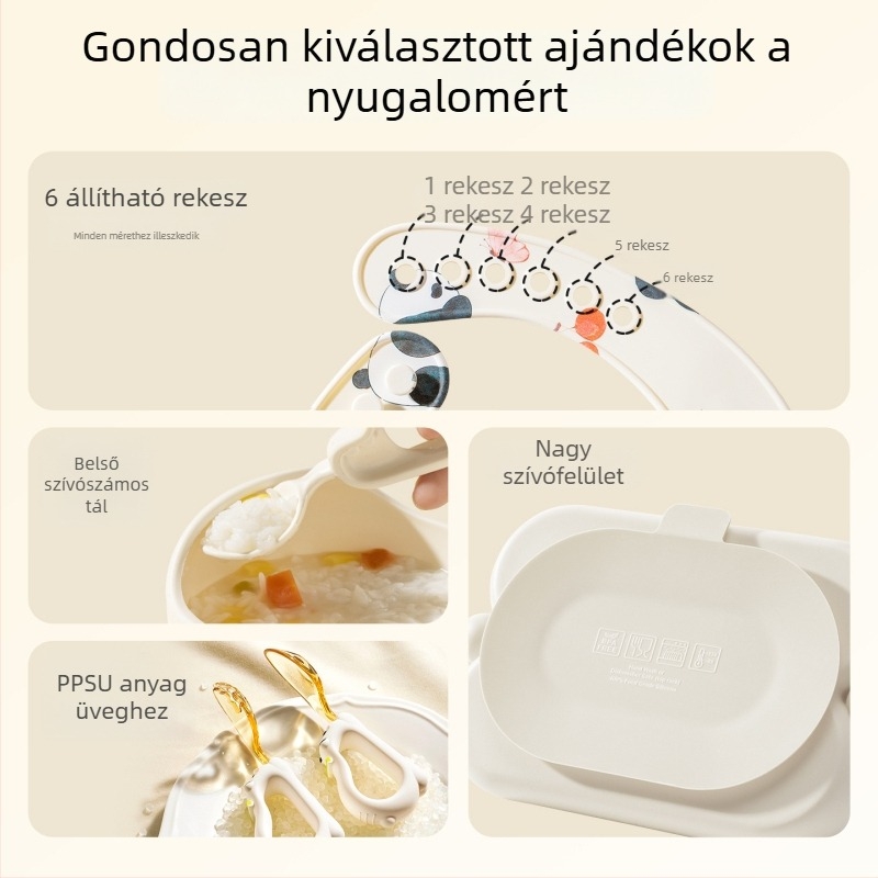 Like a Mountain márkájú baba evőeszköz készlet, élelmiszer-minőségű szilikonból, 3 hónapos kortól, 1 készlet