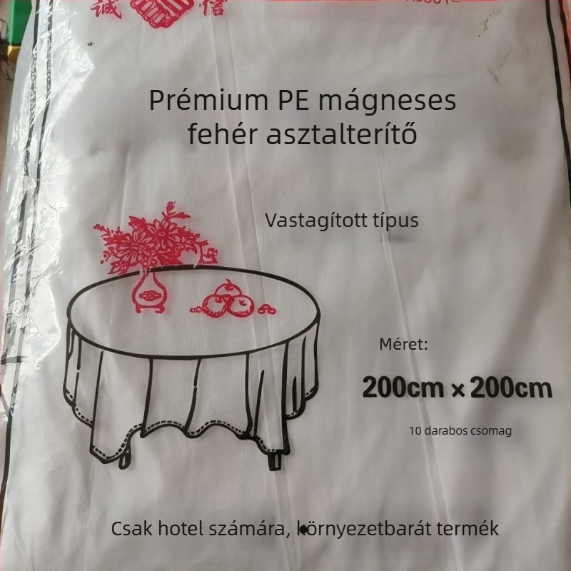 Eldobható, vastagabb asztalterítő, vízálló és olajálló, kör- és négyzet alakú asztalokhoz