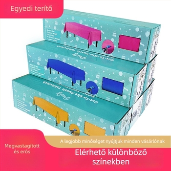 Kültéri egyszer használatos asztalterítő, téglalap alakú, vízálló, vastagított, nyomtatott piknikhez