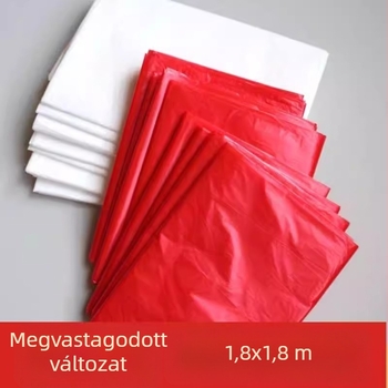 Egyszer használatos műanyag asztalterítő, kör alakú, sárkány-főnix kettős boldogság mintával, logónyomtatás elérhető.