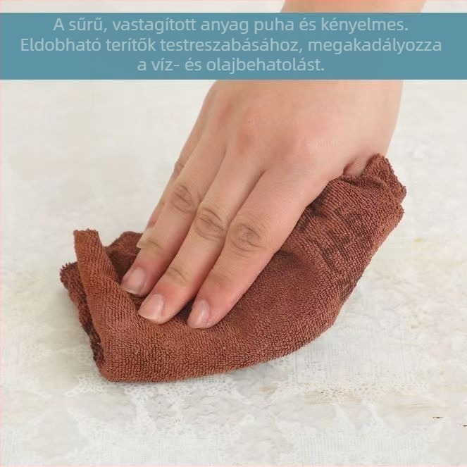 Megvastított műanyag egyszer használatos asztalterítő kerek és téglalap alakú asztalokhoz, virágos mintával, testre szabható méret