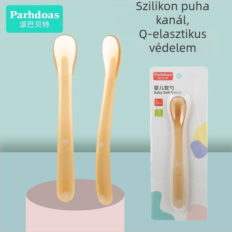Szilikon etetőkanál újszülötteknek, lágy fejjel – teljes szilikon