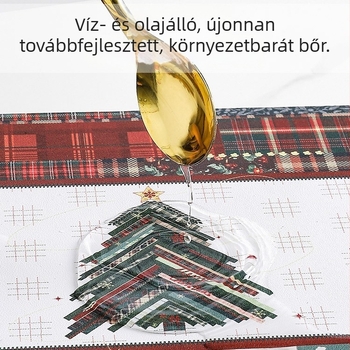 Karácsonyi csúszásmentes asztali alátét, vízálló és olajálló, szigetelt és kopásálló, luxus étkező kiegészítő