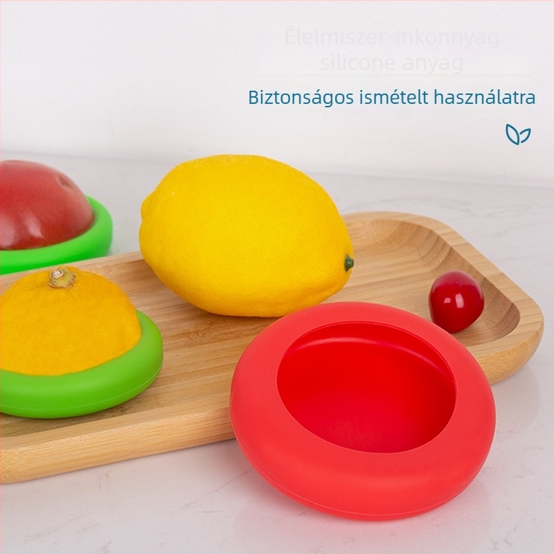 Szilikonból készült nyújtható, zárható fedő zöldségekhez és gyümölcsökhöz – élelmiszer-tartósítás, porvédő, hőálló -30°C-tól 180°C-ig