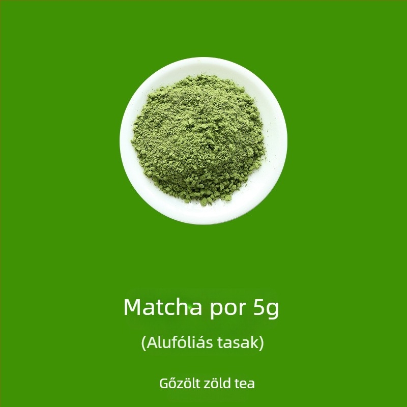 Ceremoniális teapor készlet: fehér tea por, vörös tea por, oolong por, pu-erh por és matcha por