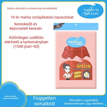Egyszer használatos asztalterítő – vastag műanyagból, megfelelő mind a téglalap, mind a kerek asztalokhoz, kereskedelmi felhasználásra – grill, éttermek és bankettek. Méretek: 1.6x1.6 / 1.8x1.8 / 2.0x2.0.