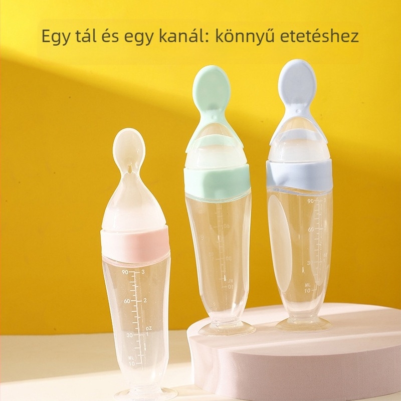 BEIDILE Bébi etetőkanál szilikonból – puha nyomó dizájn, minimalist stílusú étkészlet, 168-darabos készlet, 6 hónaptól