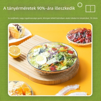 Műanyag fóliafedők, egyszer használatos tálfedők, konyhai zárófedelek, ételtároló zacskók, hűtőszekrényfedők otthoni használatra