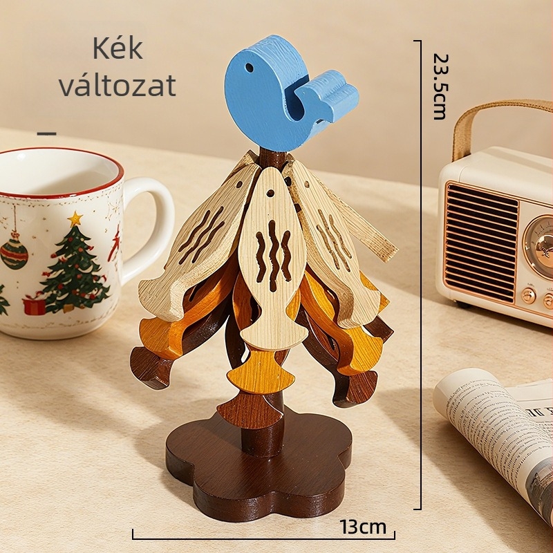 Bambuszból készült fa alakú hőszigetelő asztali alátét és pohár alátét — szabálytalan alak, modern minimalist stílus, égési védelem, magas hőállóság