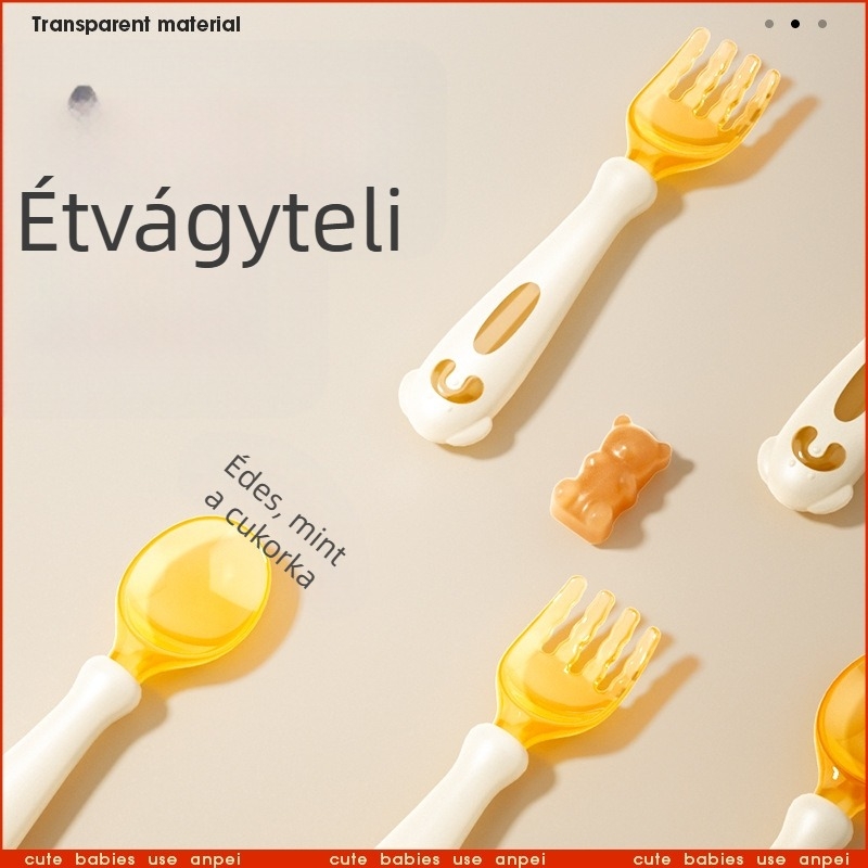 Baba kanál az önálló evéshez tanuláshoz, rugalmas PP anyagú, 12 hónapos kortól