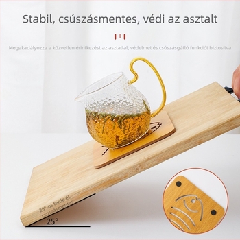 Fából készült hőszigetelő alátét étkezőasztalhoz, négyzet alakú, csúszásmentes, edények és tálak számára, modern minimalist stílus.
