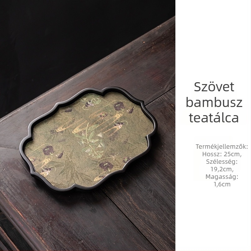 Absorberő, gyorsan száradó teáscsésze alátét – új kínai stílus, könnyed luxus teaceremónia kiegészítője, hőszigetelő tálca
