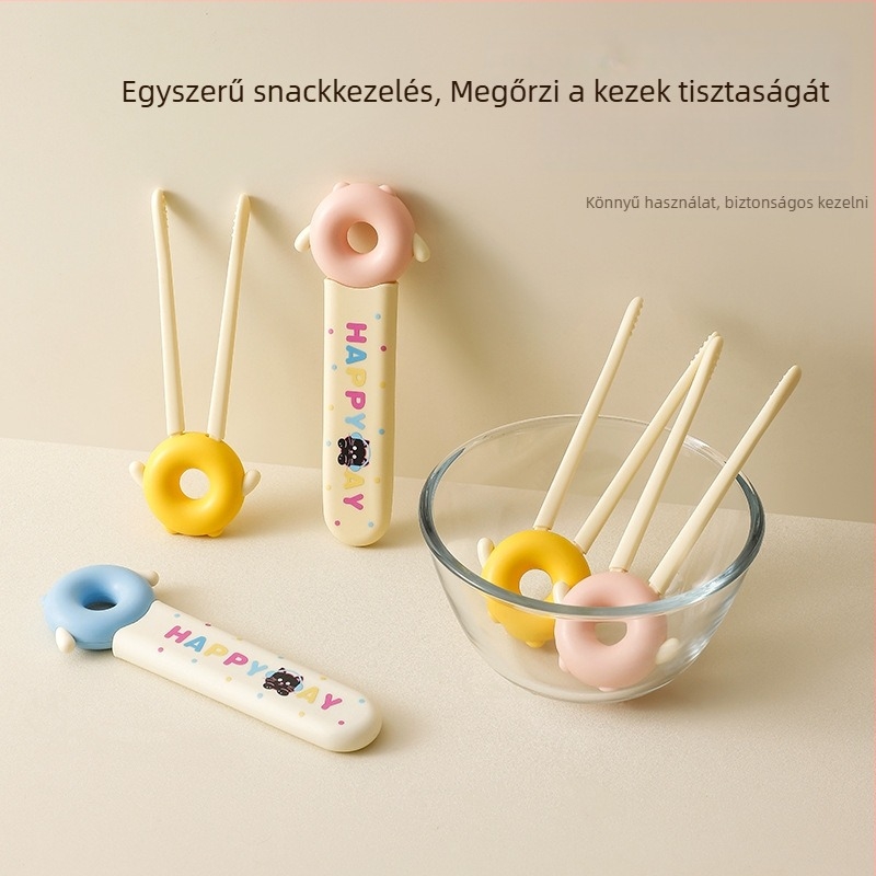 Gyerekeknek tanuló evőpálcika készlet – ABS anyag, minimalist stílus, 1 készlet, 3 hónapos kortól