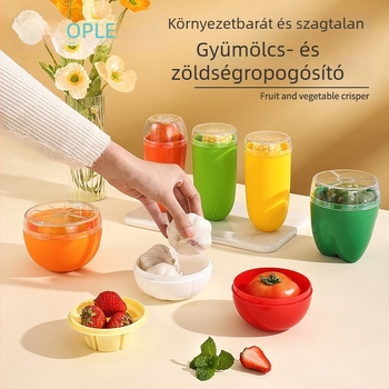 Átlátszó műanyag ebédtároló készlet gyümölcs- és zöldségtároló edényekkel, zárt, hordozható mini készlet