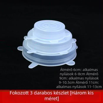 Szilikonból készült kerek, nyújtható tálfedő – ételt lezár, multifunkcionális