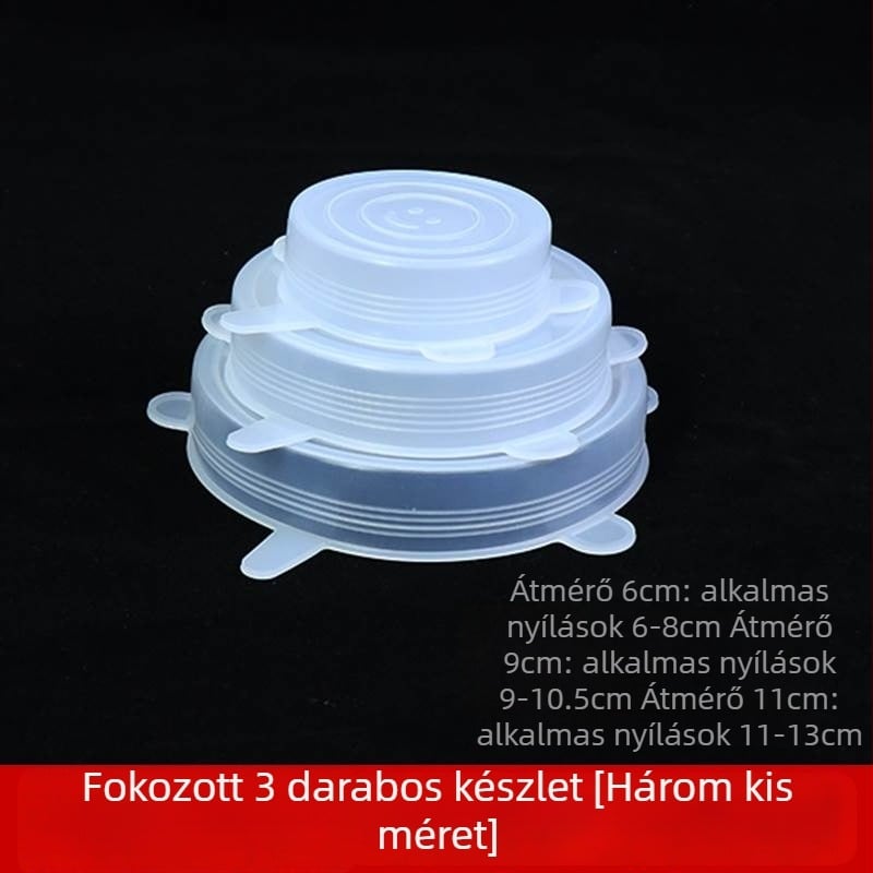 Szilikonból készült kerek, nyújtható tálfedő – ételt lezár, multifunkcionális