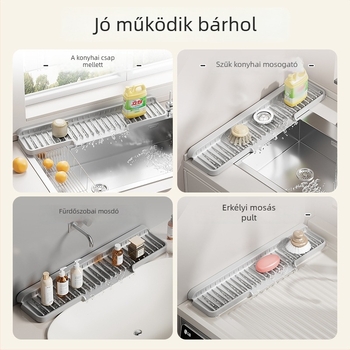 Szilikon leeresztő szőnyeg konyhába, összecsukható keskeny éllel, nedvszívó vízgyűjtő lejtő, modern stílus