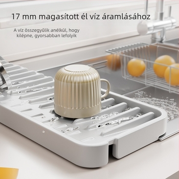 Szilikon leeresztő szőnyeg konyhába, összecsukható keskeny éllel, nedvszívó vízgyűjtő lejtő, modern stílus