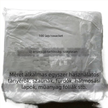 Egyszer használatos polietilén asztalterítő, téglalap alakú, mintázat 1, vastagság 1
