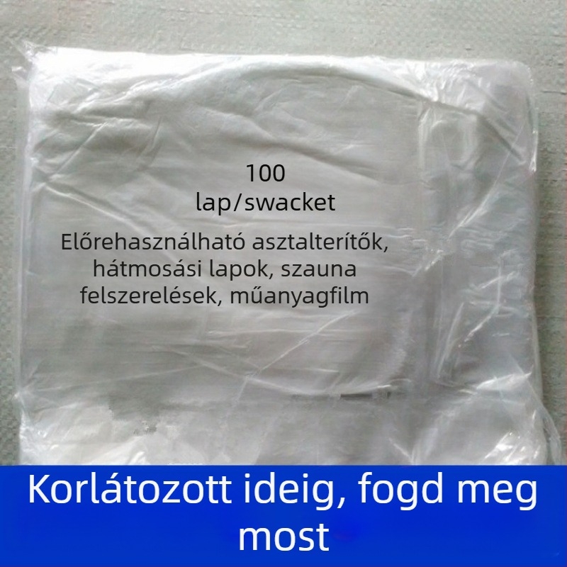 Egyszer használatos polietilén asztalterítő, téglalap alakú, mintázat 1, vastagság 1
