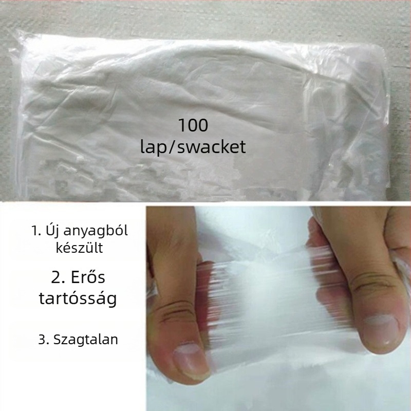 Egyszer használatos polietilén asztalterítő, téglalap alakú, mintázat 1, vastagság 1