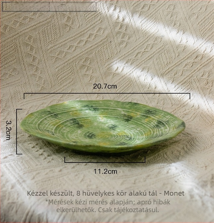 Egy személyes kőedényes étkészlet — chinoiserie retro stílus, aszimmetrikus forma, mikrohullámú sütő nem ajánlott