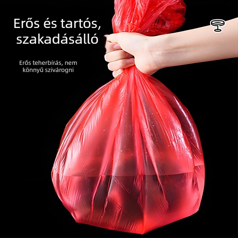 Egyszer használatos kerek asztalterítő PE-ből, átlátszó, olajálló, szalaggal záródó, vastagabb, háztartási felhasználásra