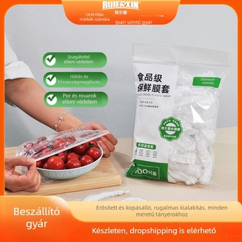 Eldobható PE élelmiszer-minőségű tálfedél, vastított, szakadásmentes, 1 db, 240 zacskó a nagy csomagban