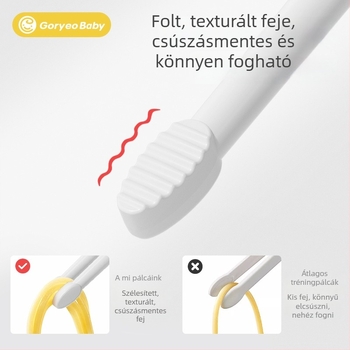 Goryeobaby tanuló evőpálcika - ABS anyag, Tiger Mouth kialakítás, 2 darabos készlet, gyermekek 24 hónaptól