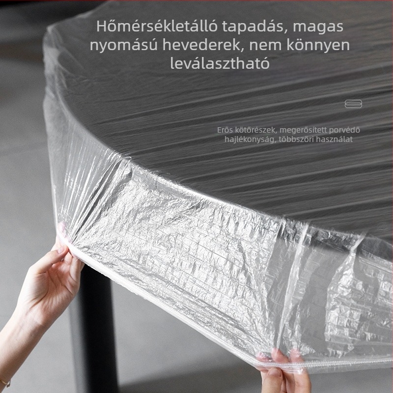 Nastu egyszer használatos kör asztalterítő, PE/Polietilén, 0,007 mm vastagság, kör alak