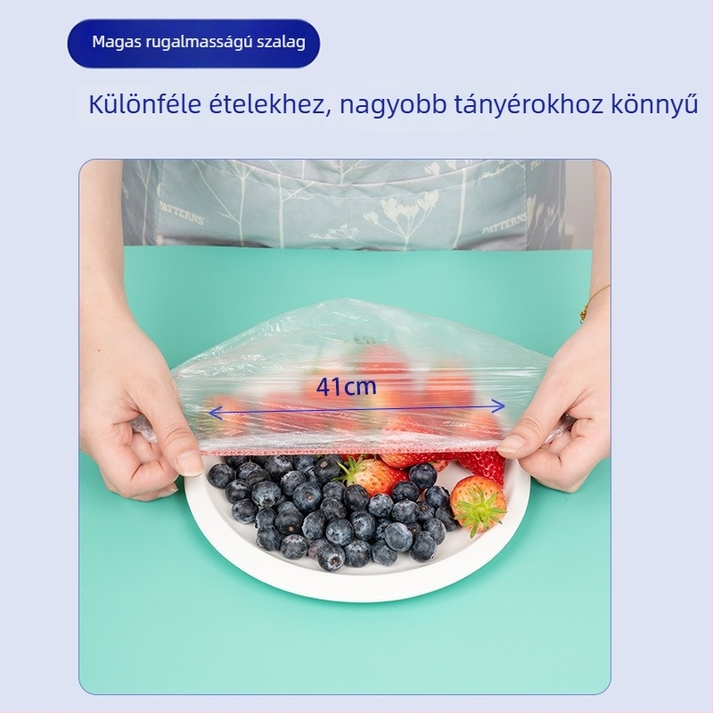 Miaojie Egyszer használatos műanyag fólia fedő a hűtőhöz, multifunkcionális, 1 db