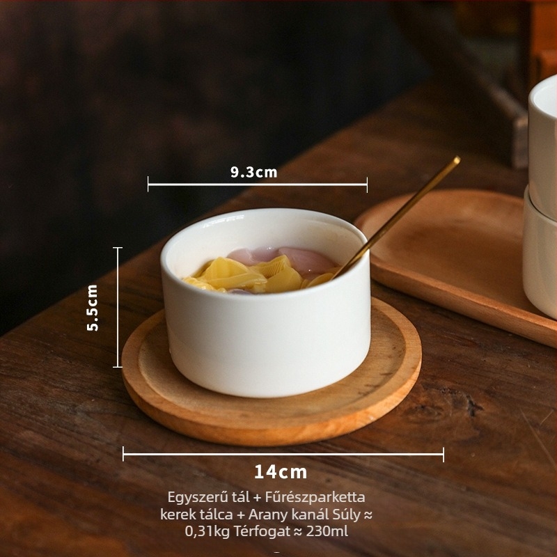 Porcelán tál - kör alakú, egyszínű dizájn, aláglazúros felület, mikrohullámú sütőben használható