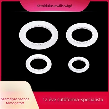 Oval dupla oldalú vágóforma sütéshez – műanyag sütemény- és kekszformázó – modern egyszerű stílus