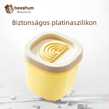 Beeshum szilikon baba evőeszköz készlet, friss és aranyos stílus, 3 hónaposnál idősebb babáknak