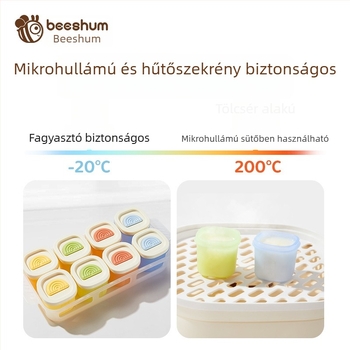 Beeshum szilikon baba evőeszköz készlet, friss és aranyos stílus, 3 hónaposnál idősebb babáknak