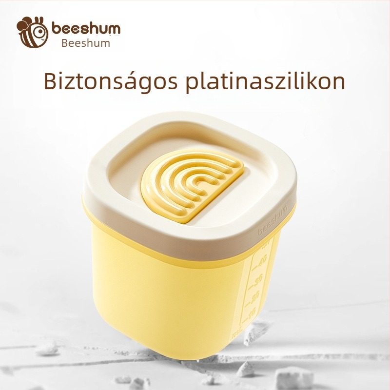 Beeshum szilikon baba evőeszköz készlet, friss és aranyos stílus, 3 hónaposnál idősebb babáknak