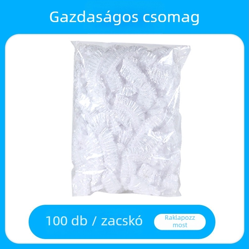 Egyszer használatos műanyag tálfedő, PE anyag, porvédő, ételmegőrzésre
