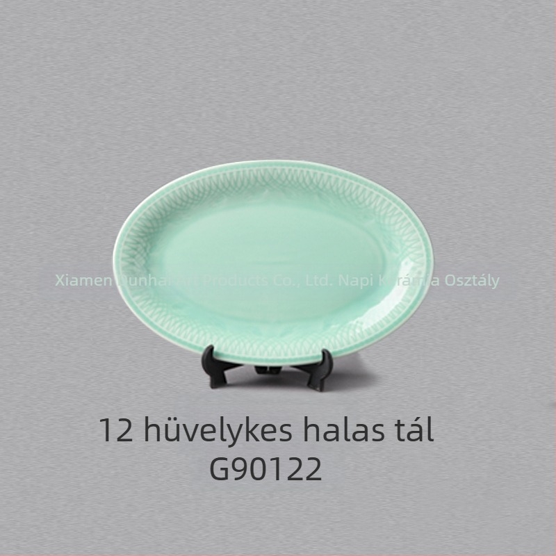 Kerámia glazúrral ellátott étkészlet – új kínai stílus, Susan Ceramics, tartalmaz leveses tálakat, tányérokat, pörkölő edényt és leveses kanalat; gyermekeknek, diákoknak, felnőtteknek és időseknek alkalmas; testreszabás elérhető